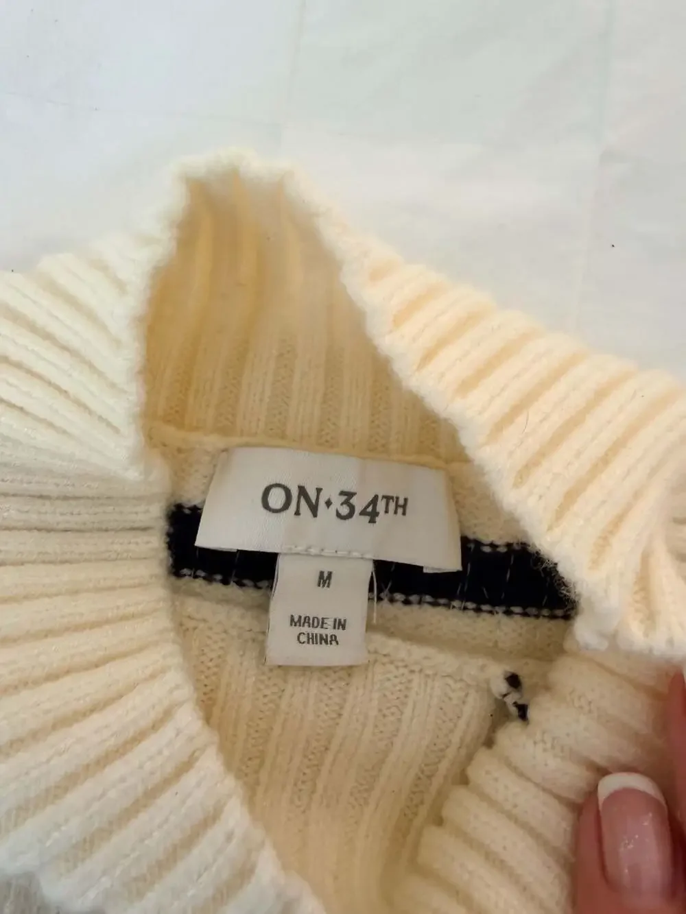 Sequin Striped Mock Neck Sweater Quiet Luxury Glam Style